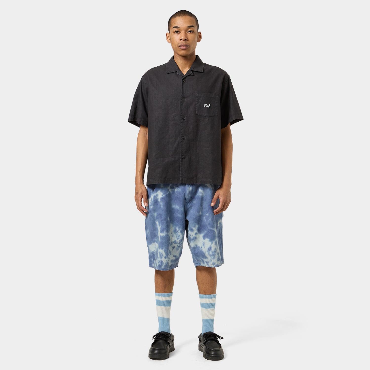 HUF (ハフ) Worldwide JP /SHORTS(ショーツ)/ HUF GARDEN CENTER PIGMENT DYED WORK SHORT商品 / BLUE