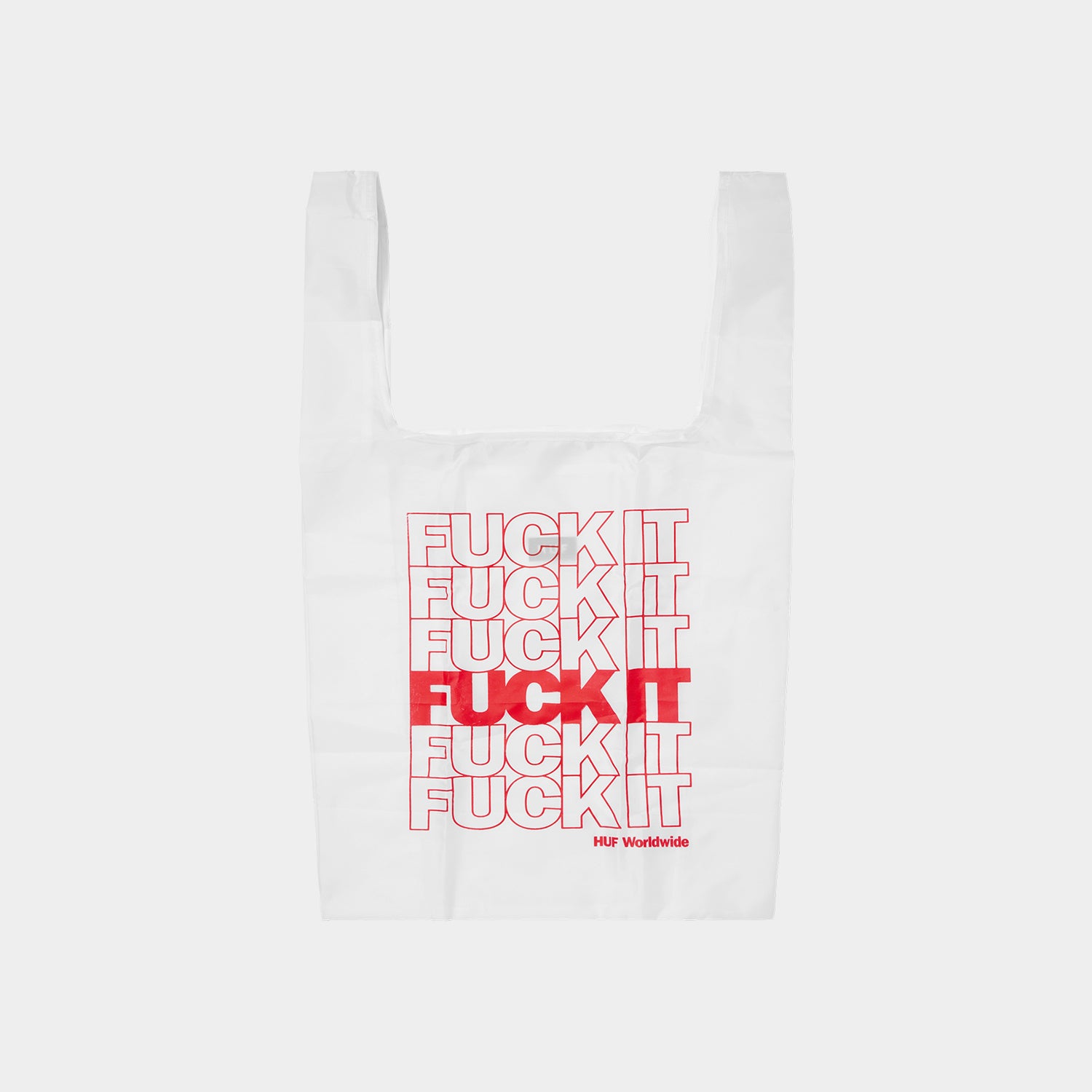 HUF (ハフ) Worldwide JP /BAGS(バッグ)/ FUCK IT PACKABLE BODEGA BAG商品 / WHITE