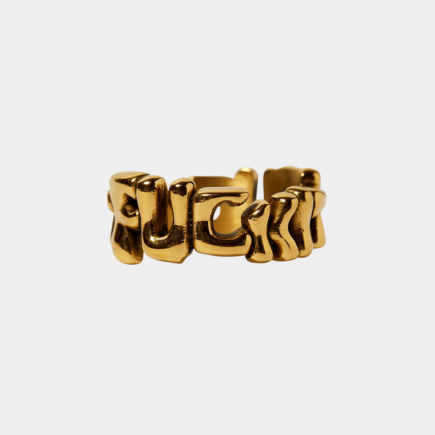 HUF (ハフ) Worldwide JP /JEWELRY(ジュエリー)/ FUCK IT WARPED RING商品 / SILVER
