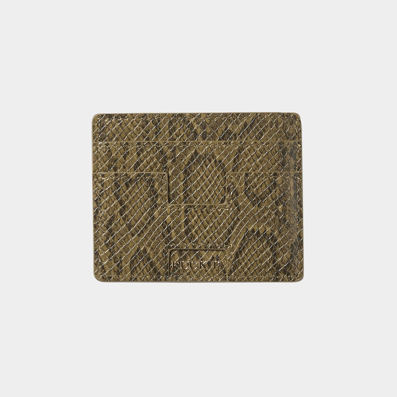 HUF (ハフ) Worldwide JP /OTHERS(その他アクセサリー)/ FUCK IT SNAKESKIN CARDHOLDER商品 / GREEN
