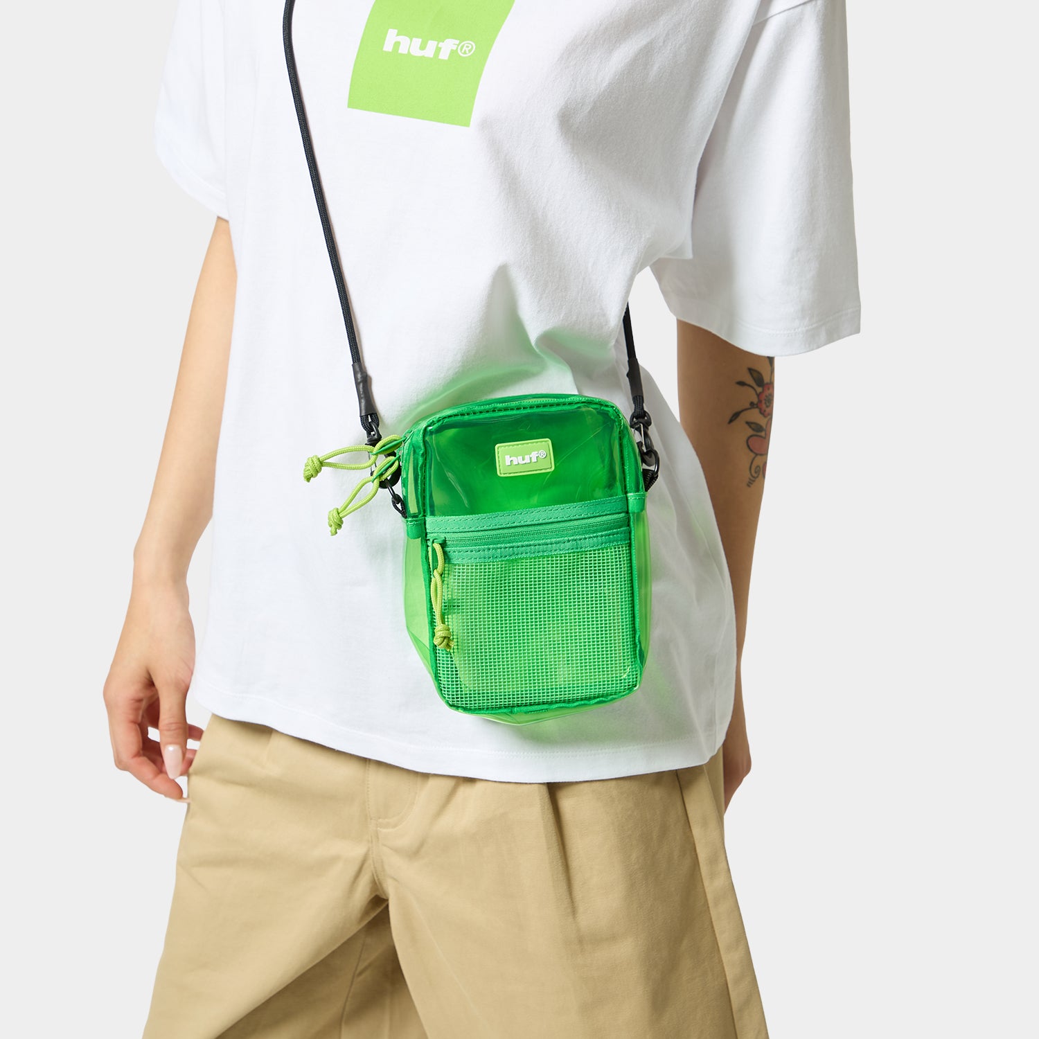 HUF (ハフ) Worldwide JP /BAGS(バッグ)/ MERCER TRANSPARENT SIDE BAG商品 / ORANGE