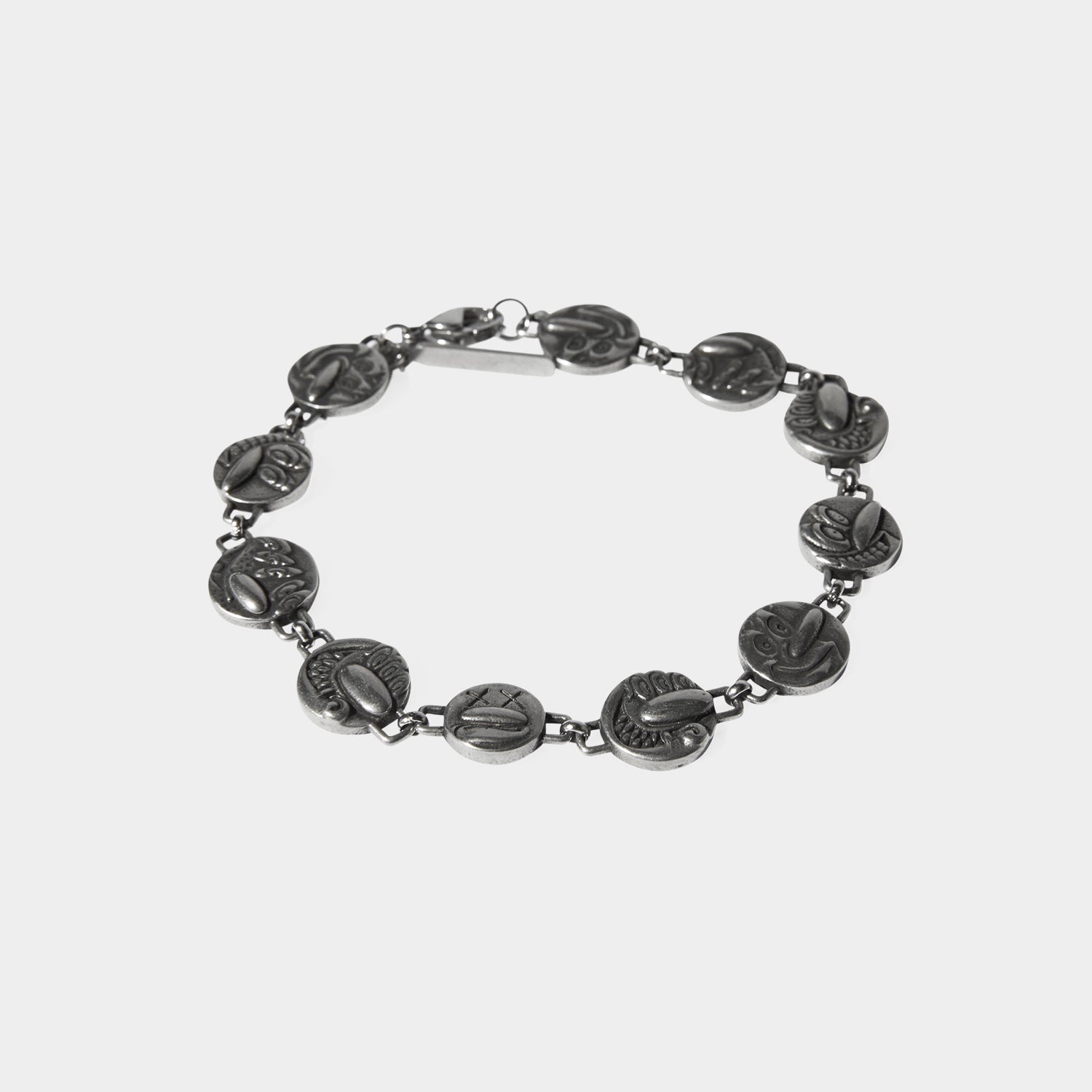 HUF (ハフ) Worldwide JP /JEWELRY(ジュエリー)/ KENNY SCHARF ROUND GUYS CHARM BRACELET商品 / SILVER