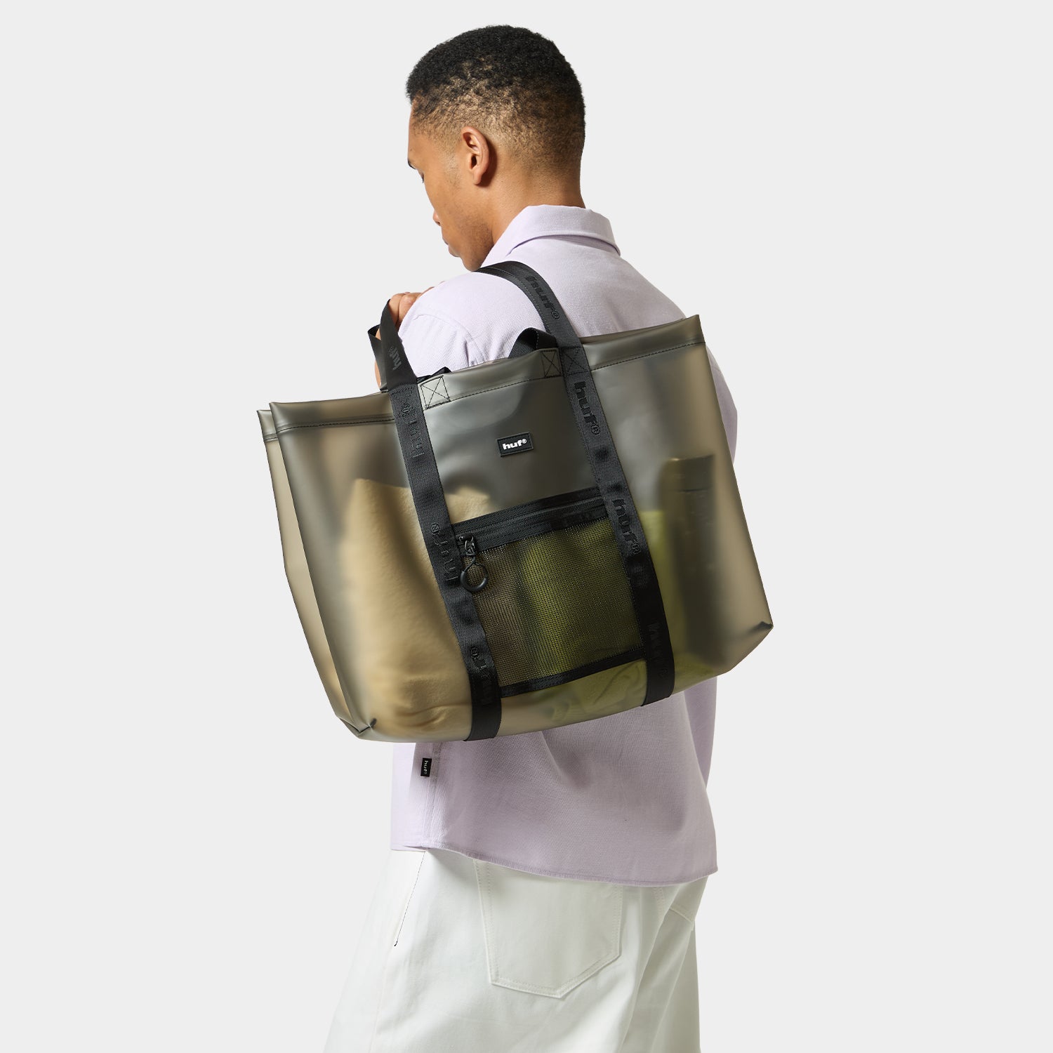 HUF (ハフ) Worldwide JP /BAGS(バッグ)/ MERCER TRANSPARENT 2WAY TOTE商品 / BLACK