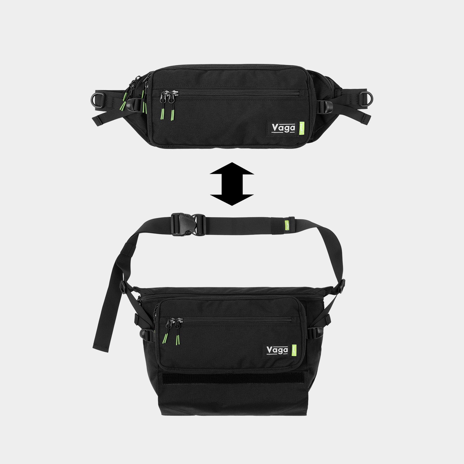 HUF (ハフ) Worldwide JP /BAGS(バッグ)/ HUF X VAGA MAGIC POCKET商品 / BLACK