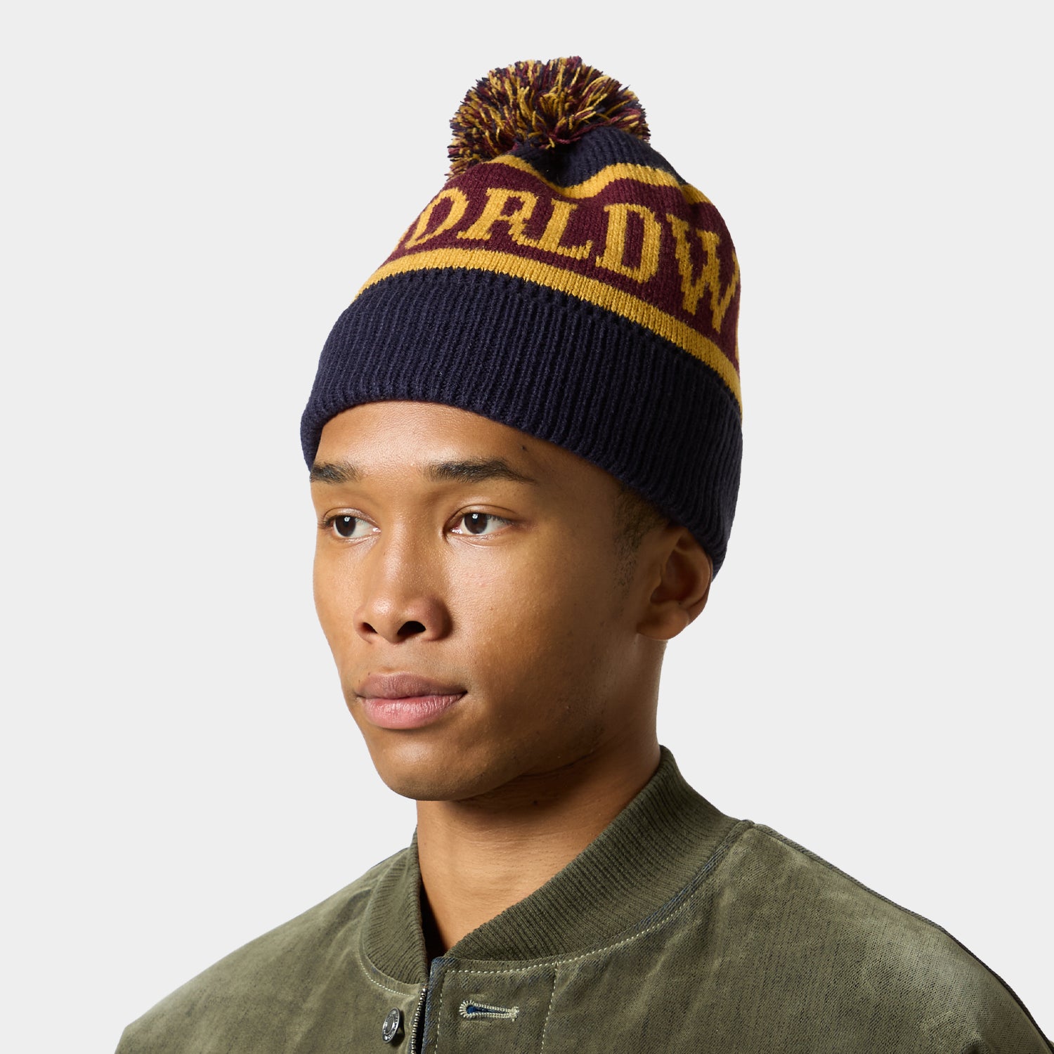 HUF (ハフ) Worldwide JP /HATS & BEANIES(ハット&ビーニー)/ HUF WORLDWIDE POMPOM BEANIE商品 / NAVY