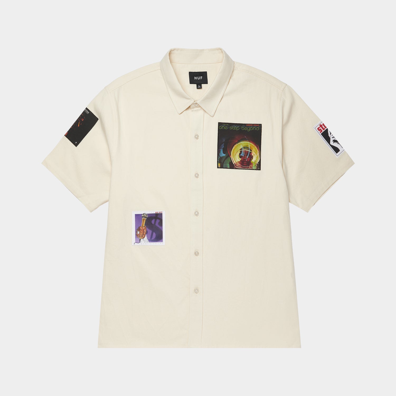 HUF (ハフ) Worldwide JP /TOPS & SHIRTS(トップス&シャツ)/ HUF X STAX PATCHES BUTTON UP商品 / NATURAL