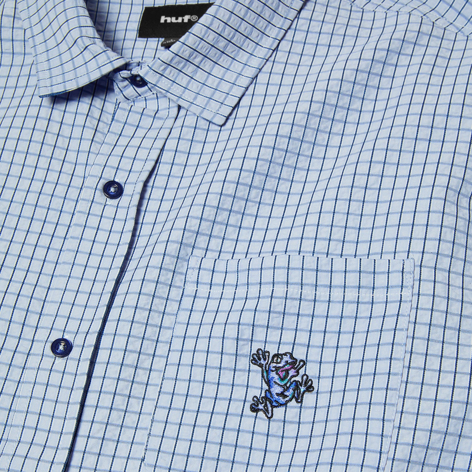 HUF (ハフ) Worldwide JP /T-SHIRTS(Tシャツ)/ STUCK ON YOU PLAID SHIRT商品 / ICE BLUE