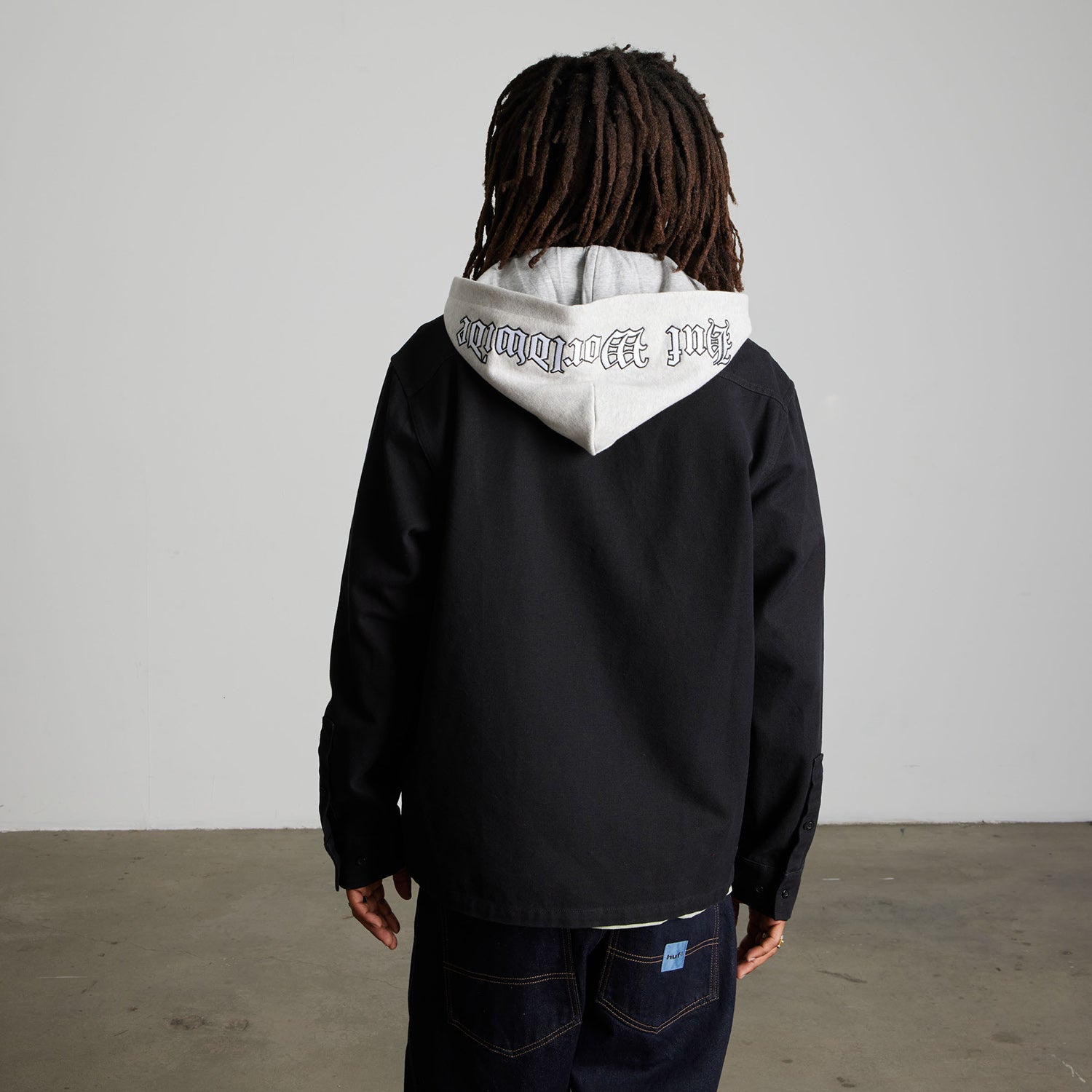HUF (ハフ) Worldwide JP /TOPS & SHIRTS(トップス&シャツ)/ OLYMPIA HOODED OVERSHIRT商品 / BLACK