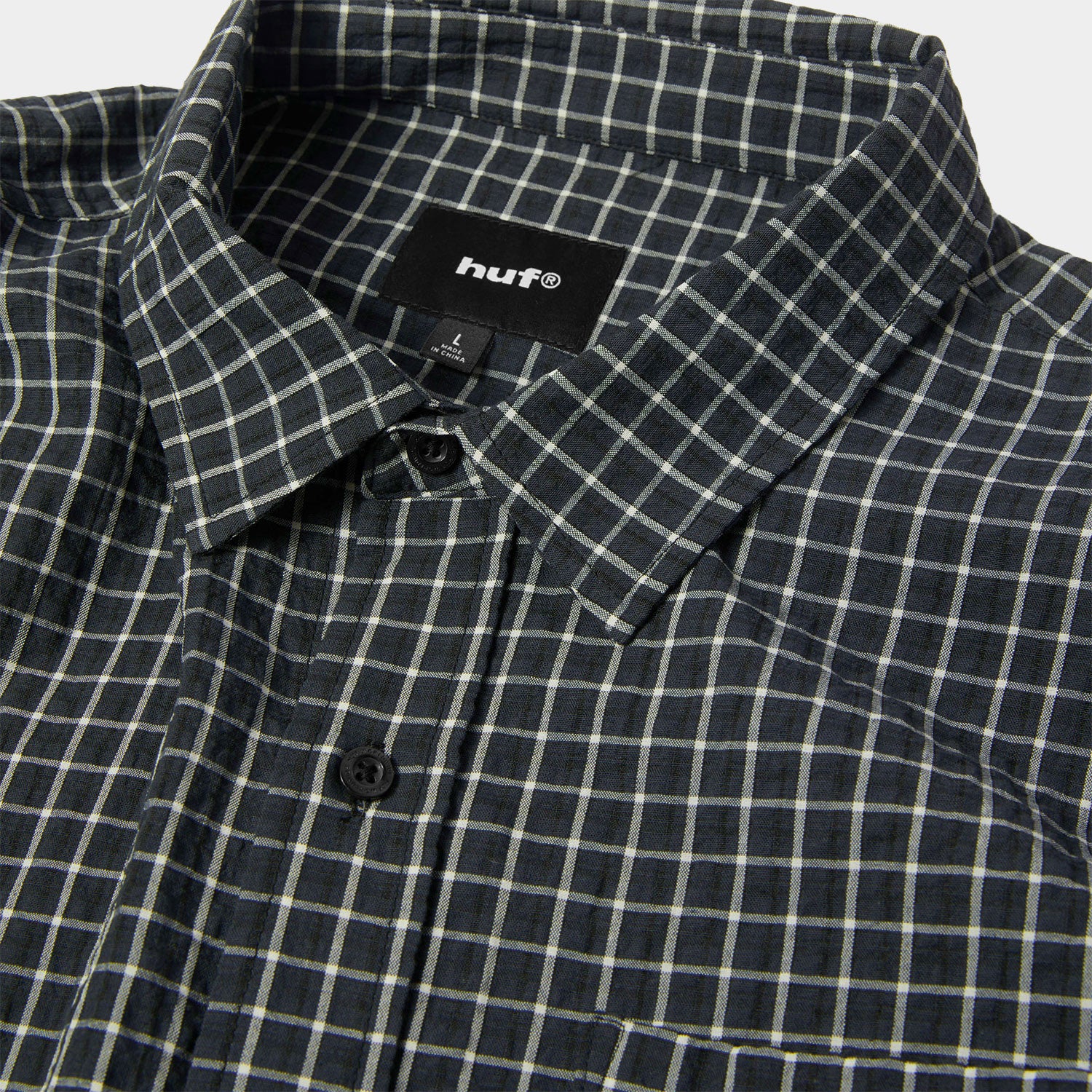HUF (ハフ) Worldwide JP /TOPS & SHIRTS(トップス&シャツ)/ MEGABLAST LS WOVEN TOP商品 / BLACK