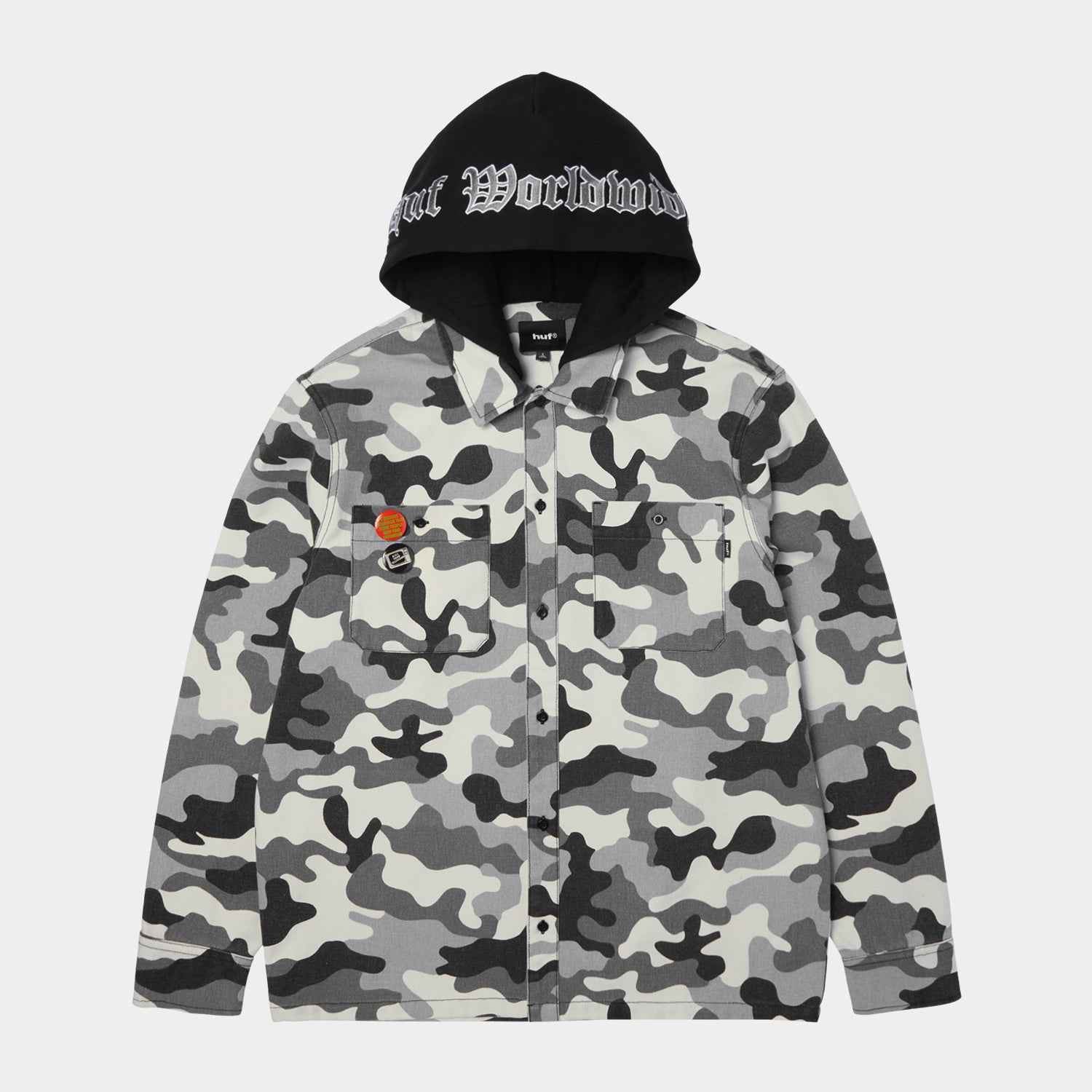 HUF (ハフ) Worldwide JP /TOPS & SHIRTS(トップス&シャツ)/ OLYMPIA CAMO HOODED OVERSHIRT商品 / CAMO