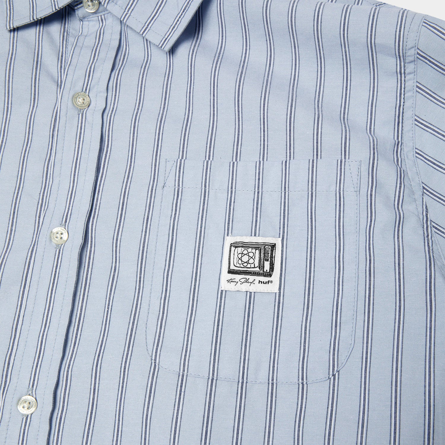 HUF (ハフ) Worldwide JP /TOPS & SHIRTS(トップス&シャツ)/ KENNY SCHARF TELEVISION STRIPE SHIRT商品 / MULTI