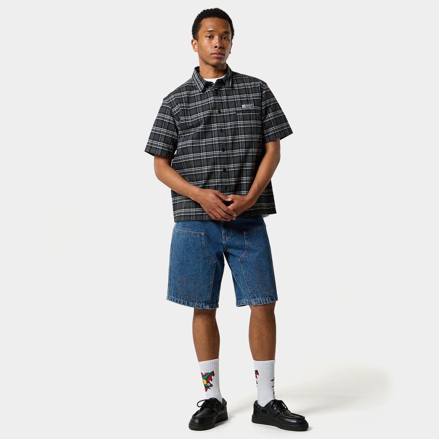 HUF (ハフ) Worldwide JP /TOPS & SHIRTS(トップス&シャツ)/ MILLENNIUM PLAID OMBRE SHIRT商品 / BLACK