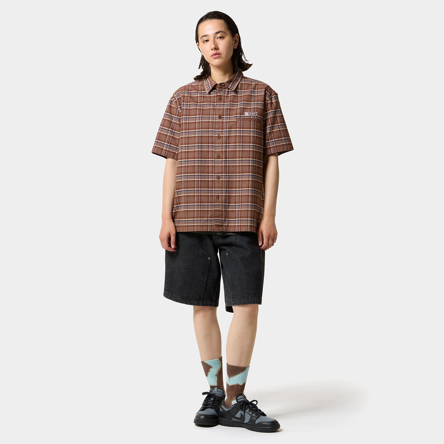 HUF (ハフ) Worldwide JP /TOPS & SHIRTS(トップス&シャツ)/ MILLENNIUM PLAID OMBRE SHIRT商品 / BLACK