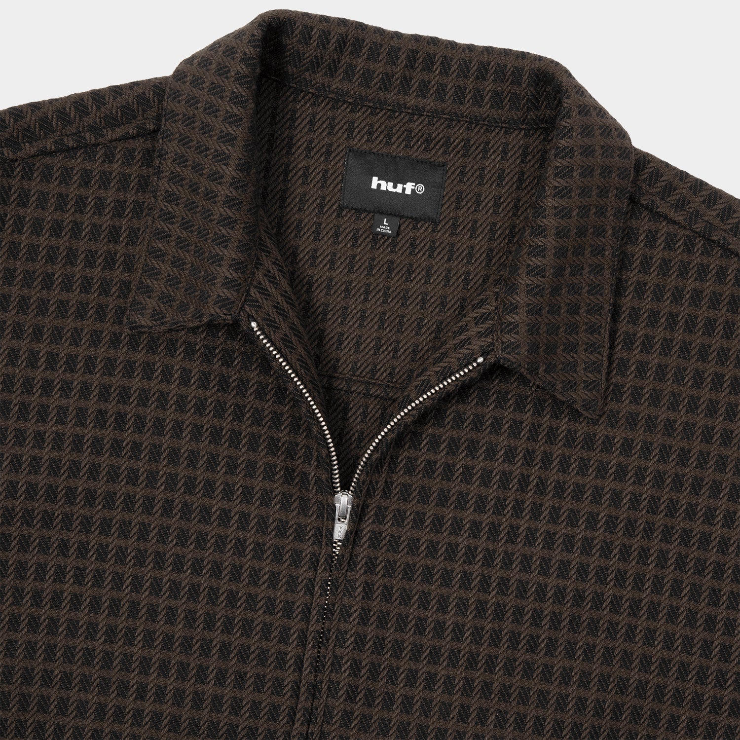 HUF (ハフ) Worldwide JP /TOPS & SHIRTS(トップス&シャツ)/ WAFFLE WEAVING ZIP LS SHIRT商品 / DESERT