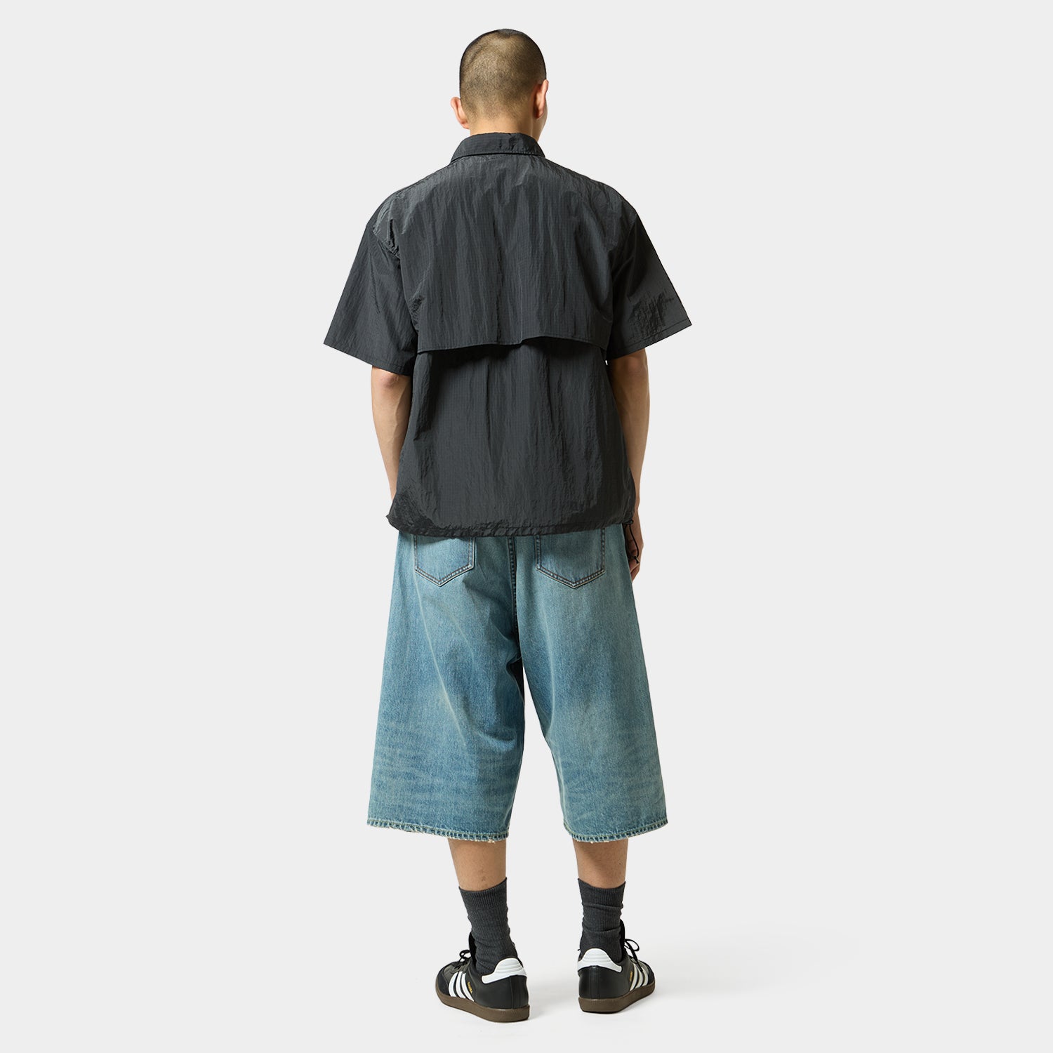 HUF (ハフ) Worldwide JP /TOPS & SHIRTS(トップス&シャツ)/ UTILITY NYLON SHEER SHIRT商品 / BLACK