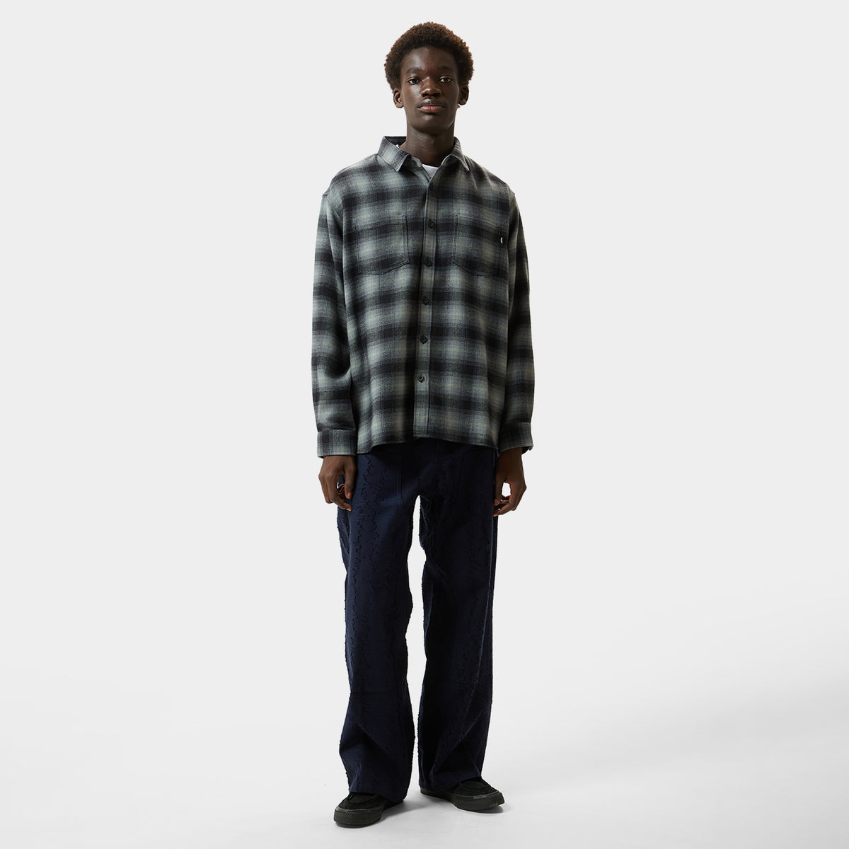HUF (ハフ) Worldwide JP /TOPS & SHIRTS(トップス&シャツ)/ GEARY FLANNEL LS SHIRT商品 / GREEN
