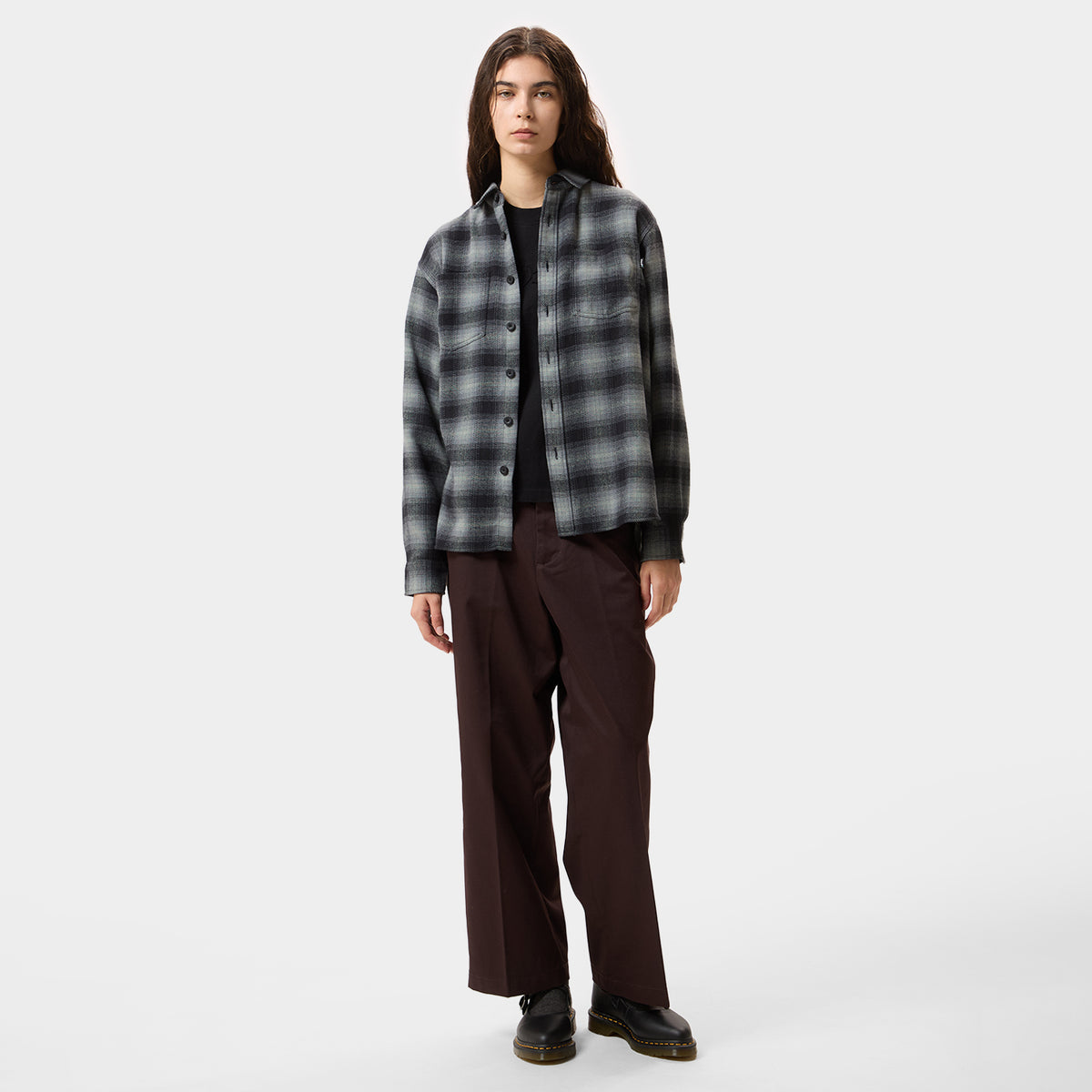 HUF (ハフ) Worldwide JP /TOPS & SHIRTS(トップス&シャツ)/ GEARY FLANNEL LS SHIRT商品 / GREEN