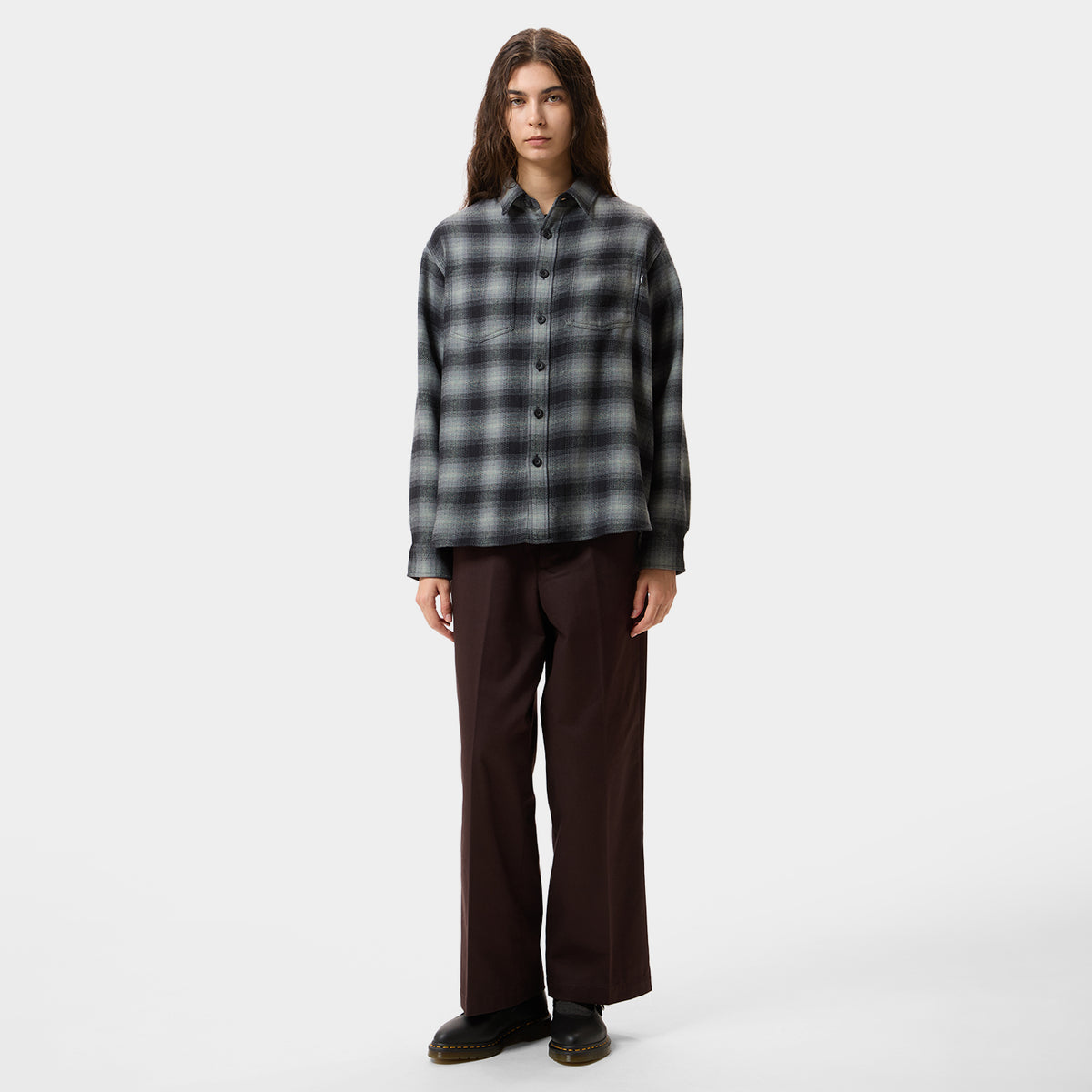 HUF (ハフ) Worldwide JP /TOPS & SHIRTS(トップス&シャツ)/ GEARY FLANNEL LS SHIRT商品 / GREEN