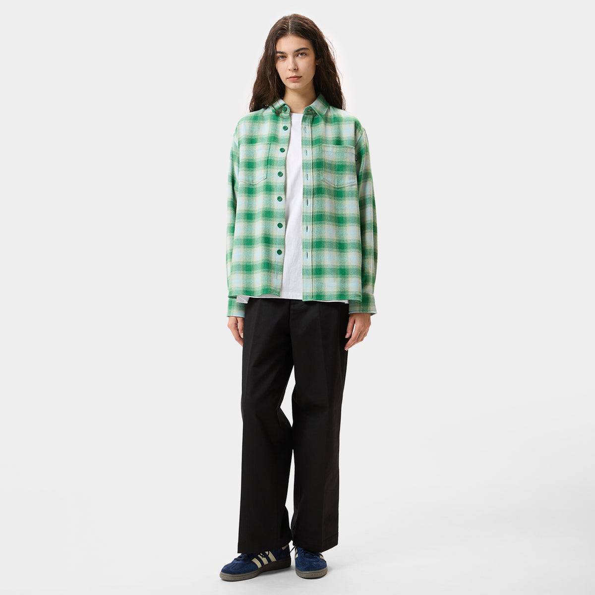 HUF (ハフ) Worldwide JP /TOPS & SHIRTS(トップス&シャツ)/ GEARY FLANNEL LS SHIRT商品 / GREEN
