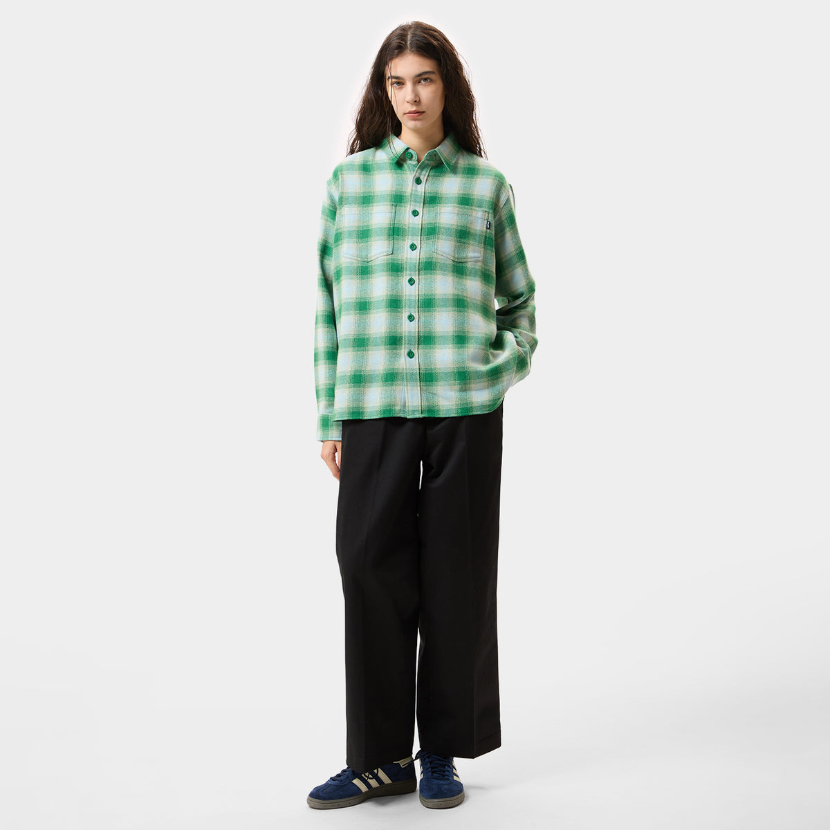 HUF (ハフ) Worldwide JP /TOPS & SHIRTS(トップス&シャツ)/ GEARY FLANNEL LS SHIRT商品 / GREEN