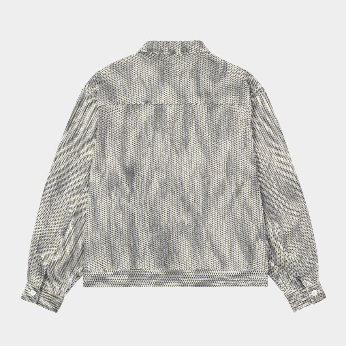 HUF (ハフ) Worldwide JP /TOPS & SHIRTS(トップス&シャツ)/ HERRINGBONE FADE ZIP LS SHIRT商品 / BROWN