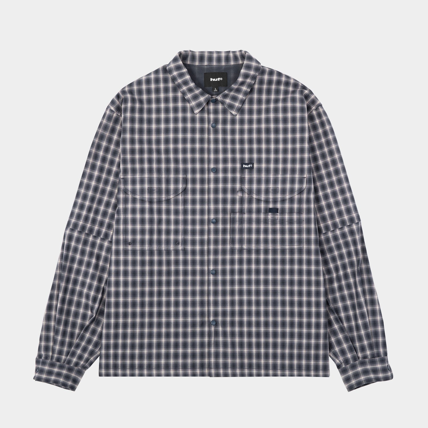 HUF (ハフ) Worldwide JP /TOPS & SHIRTS(トップス&シャツ)/ AIR FLOW CONVERTIBLE LS SHIRT商品 / BROWN