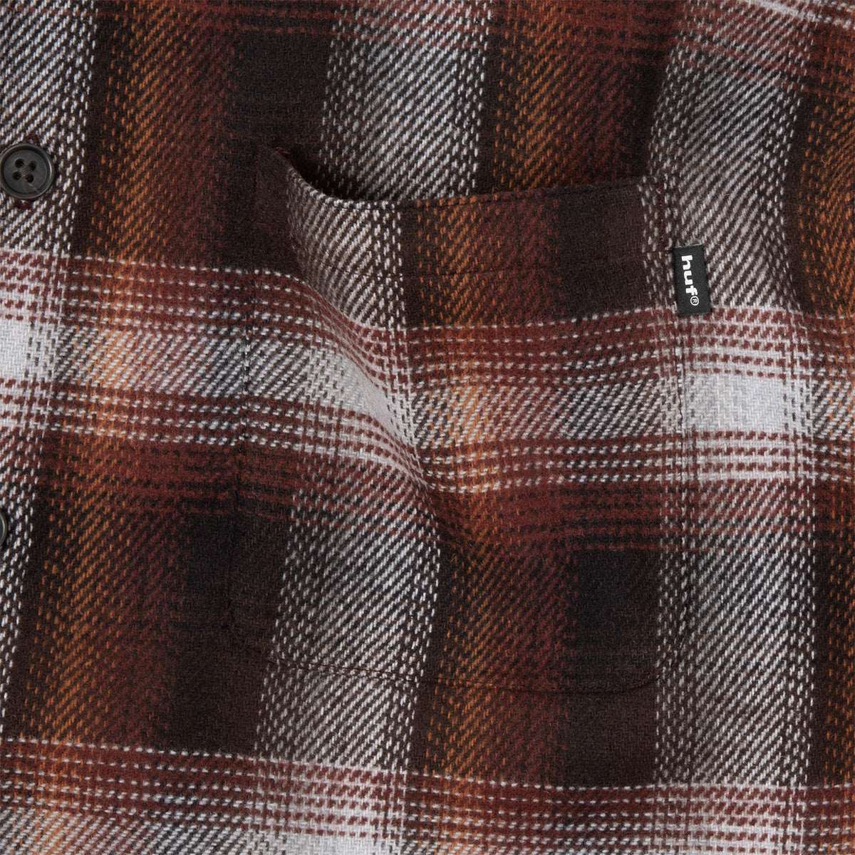 HUF (ハフ) Worldwide JP /TOPS & SHIRTS(トップス&シャツ)/ GRADIENT OMBRE LS SHIRT商品 / BURGUNDY