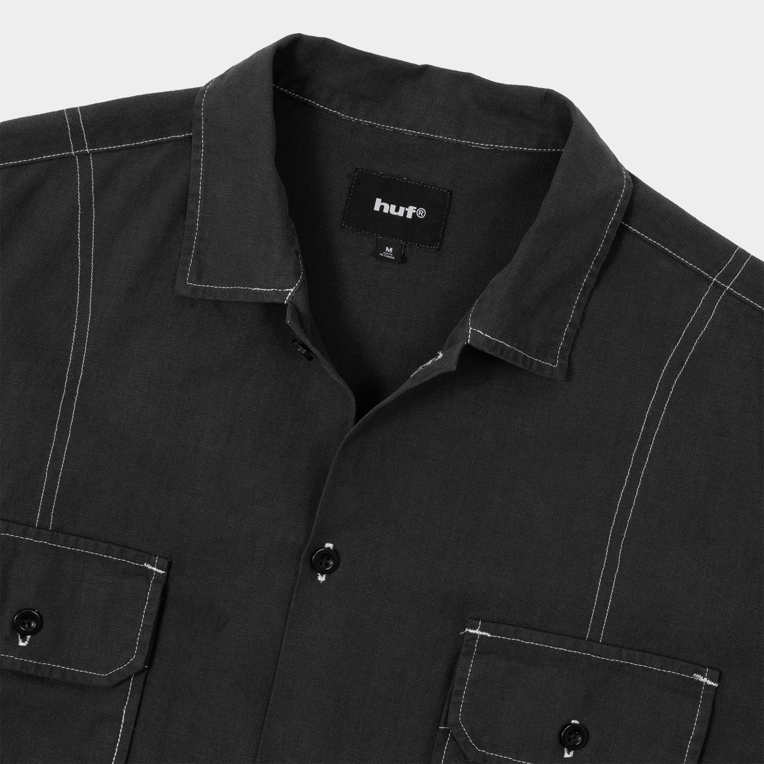 HUF (ハフ) Worldwide JP /TOPS & SHIRTS(トップス&シャツ)/ huf CO-OP CONTRAST DYED SHIRT商品 / BURGUNDY