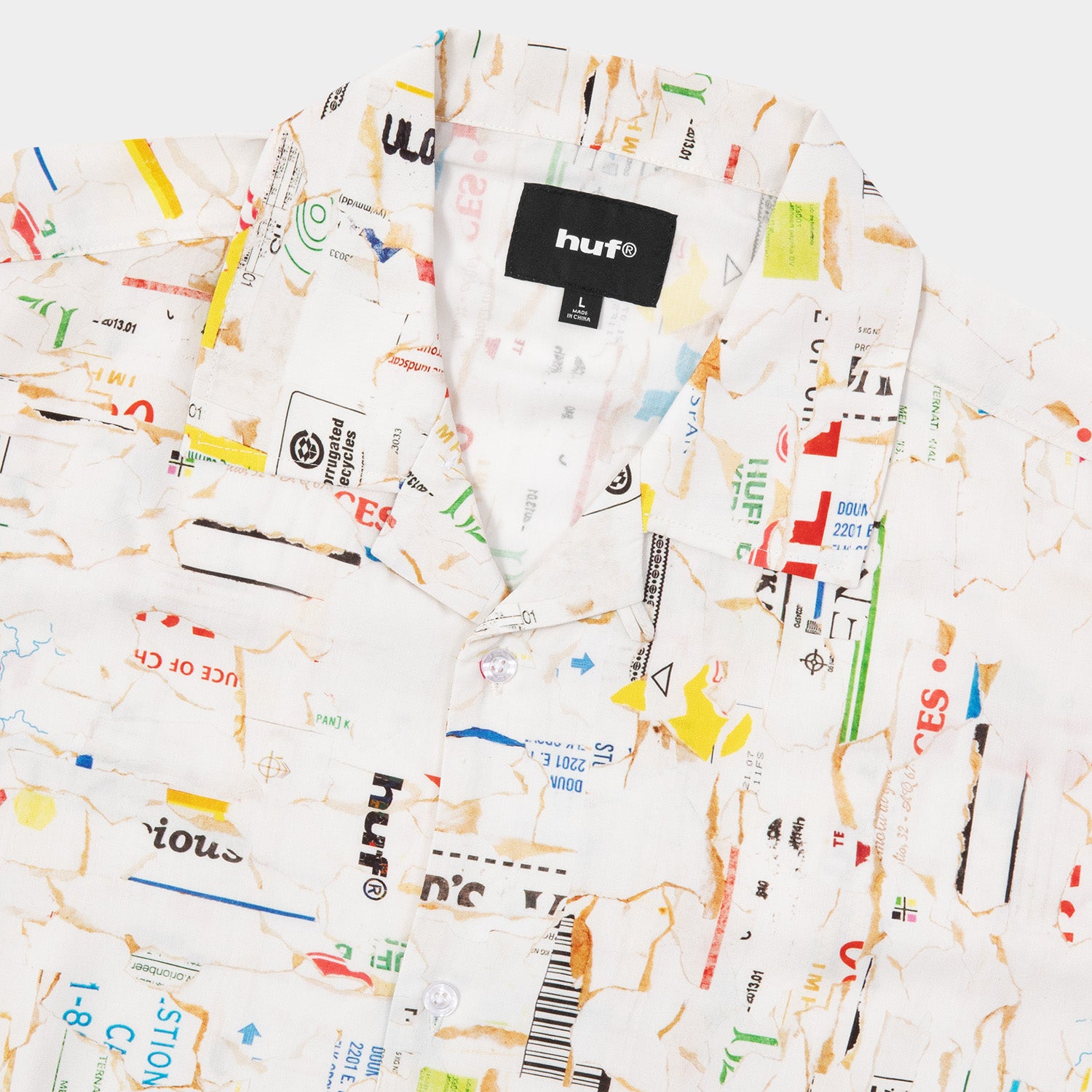 HUF (ハフ) Worldwide JP /TOPS & SHIRTS(トップス&シャツ)/ HUF X ORION COLLAGE SHIRT商品 / WHITE
