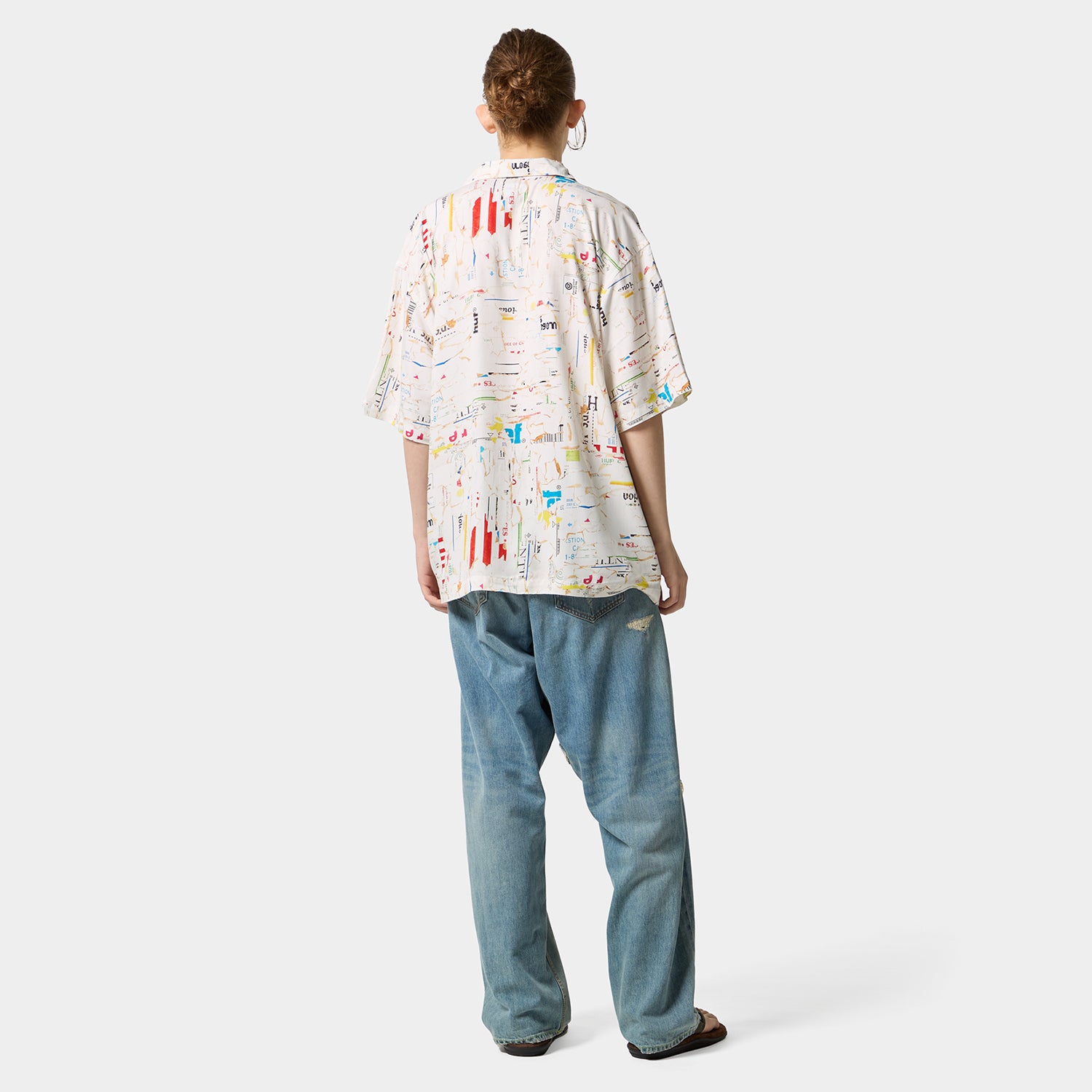 HUF (ハフ) Worldwide JP /TOPS & SHIRTS(トップス&シャツ)/ HUF X ORION COLLAGE SHIRT商品 / WHITE