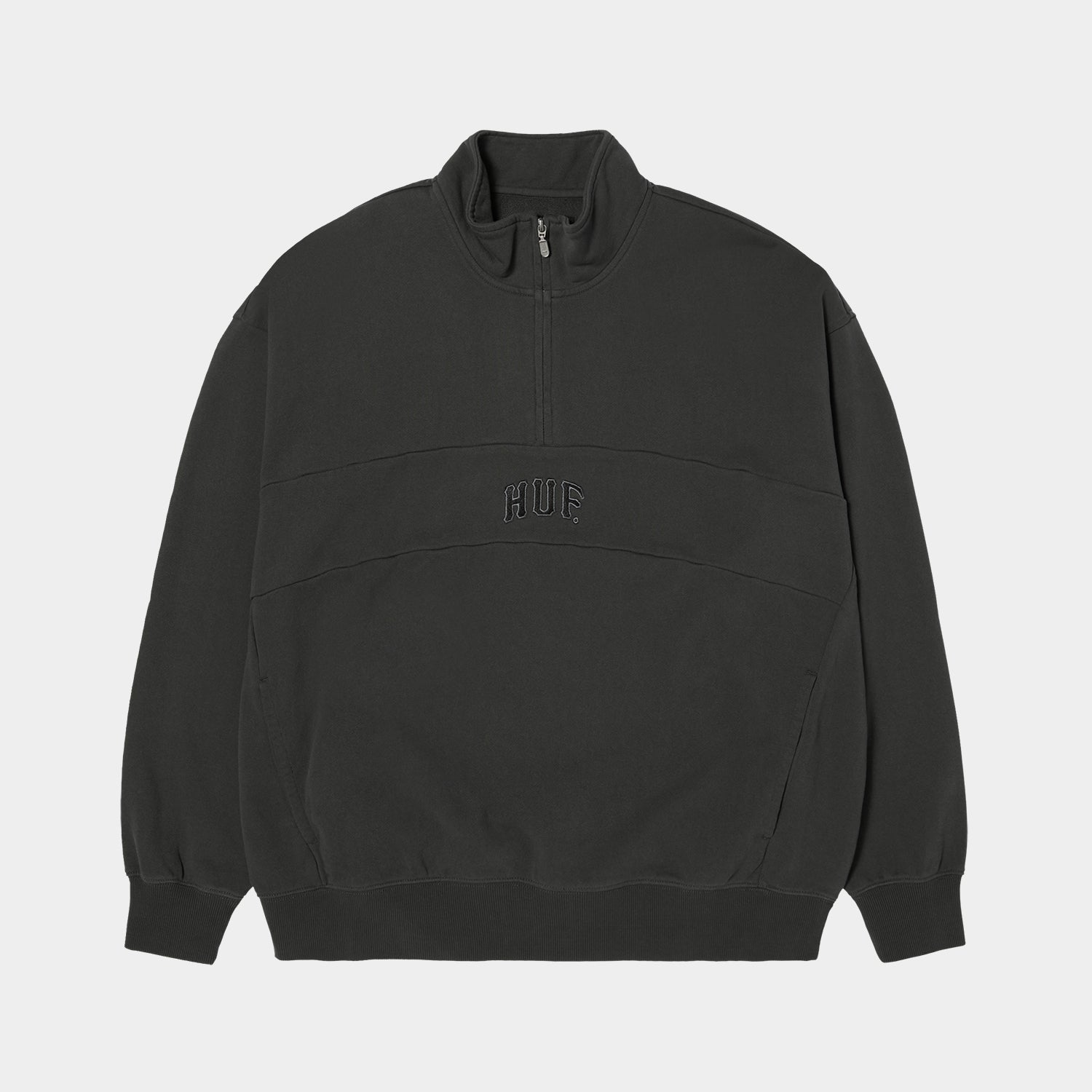 HUF (ハフ) Worldwide JP /SWEATSHIRTS(スウェットシャツ)/ ARCH ENZYME 1/4 ZIP FLEECE商品 / VINTAGE BLACK