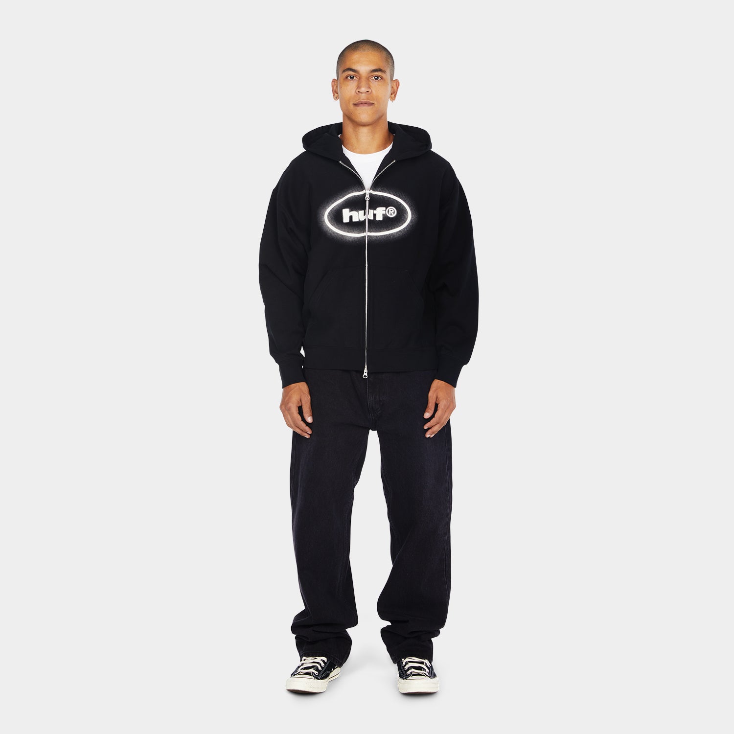 HUF (ハフ) Worldwide JP /HOODIES(パーカー)/ DISNEY | HUF MICKEY SPRAY FULL ZIP HOODIE商品 / BLACK