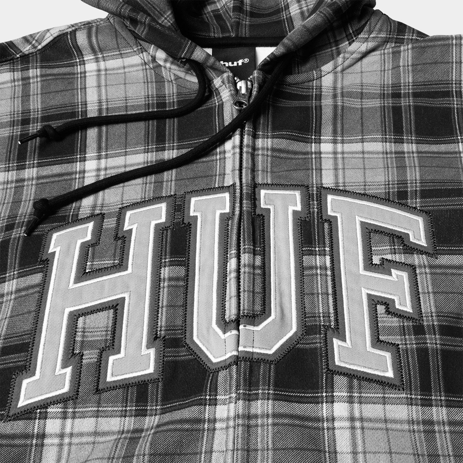 HUF (ハフ) Worldwide JP /HOODIES(パーカー)/ ARCH PLAID FULL ZIP HEAVYWEIGHT HOODIE商品 / FOREST