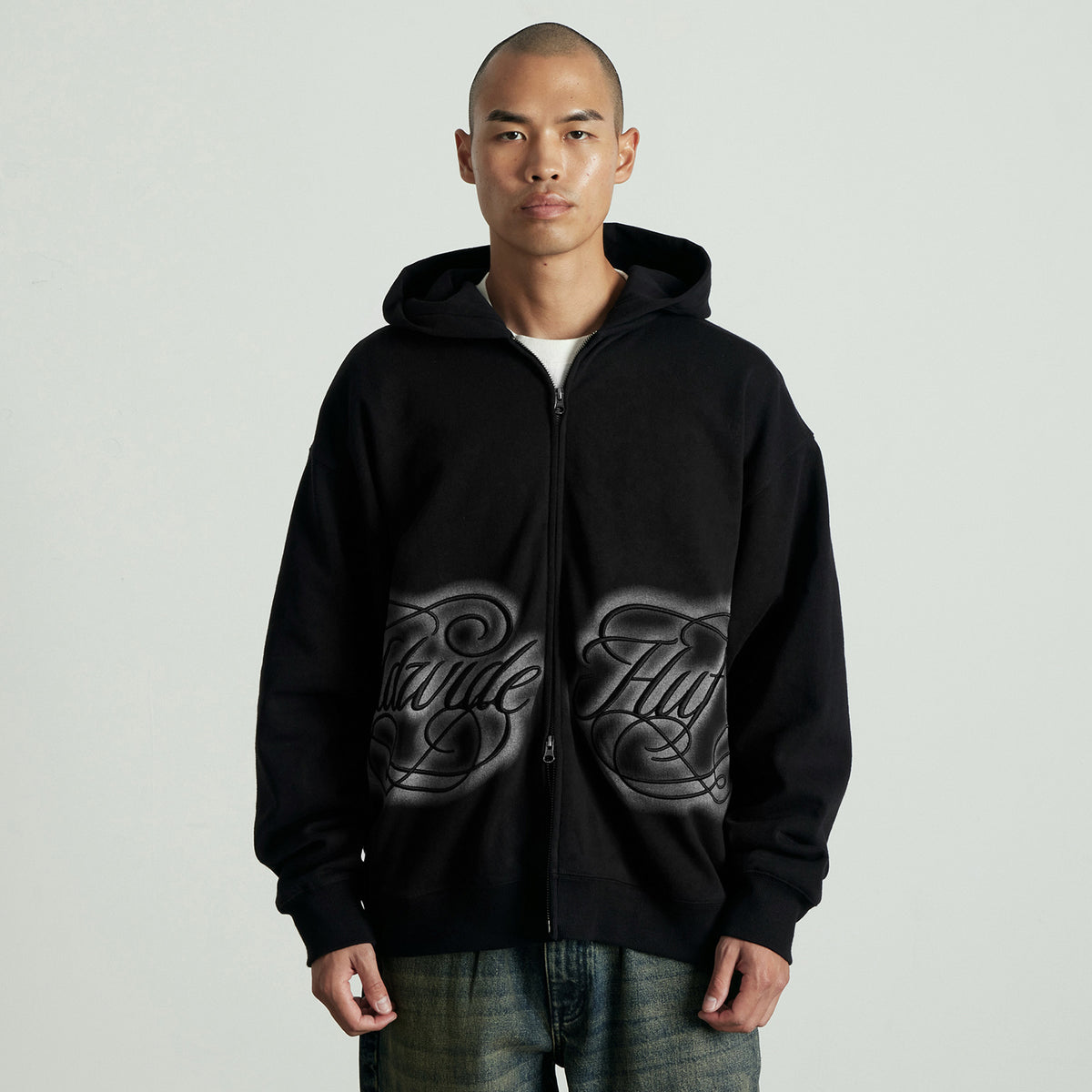 HUF (ハフ) Worldwide JP /HOODIES(パーカー)/ INTERNATIONAL LUXURY ZIP HOODIE商品 / BLACK