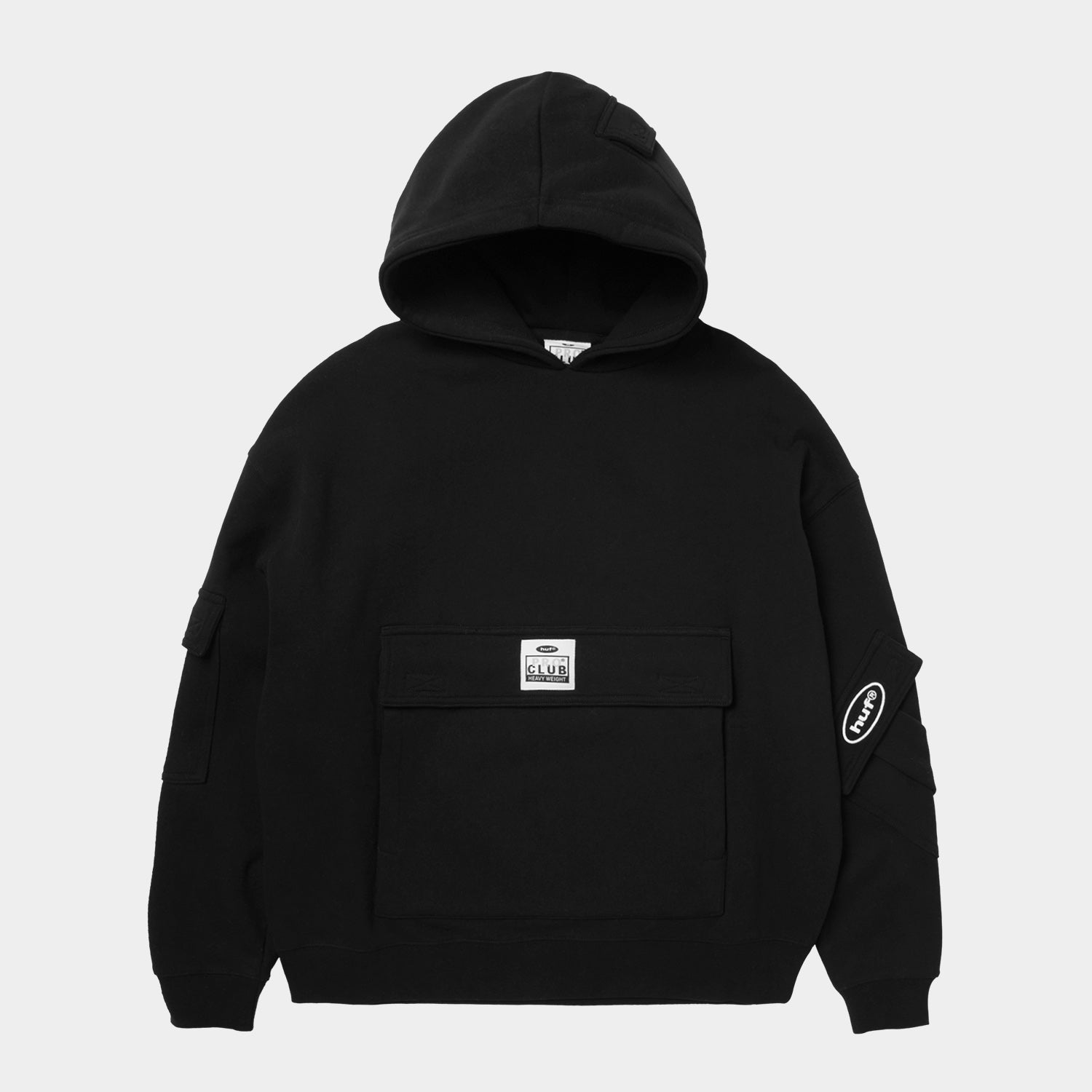 HUF (ハフ) Worldwide JP /HOODIES(パーカー)/ HUF X PROCLUB MULTI POCKET HOODIE商品 / BLACK