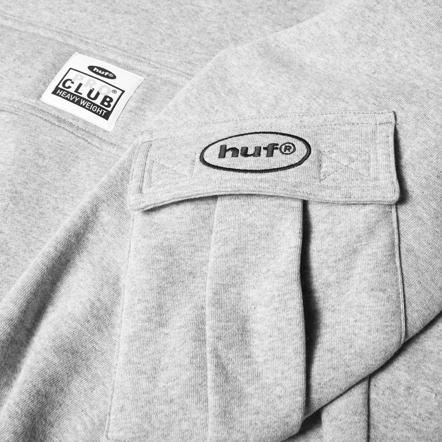 HUF (ハフ) Worldwide JP /HOODIES(パーカー)/ HUF X PROCLUB MULTI POCKET HOODIE商品 / BLACK