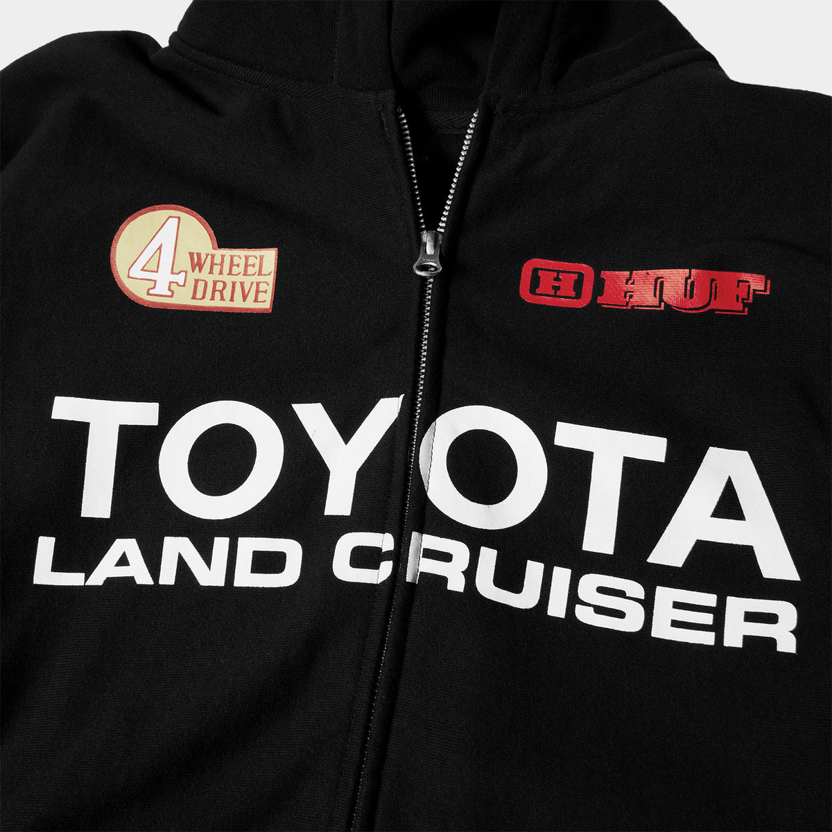 HUF (ハフ) Worldwide JP /HOODIES(パーカー)/ huf® X TOYOTA LAND CRUISER HEAVYWEIGHT FULL ZIP HOODIE商品 / BLACK