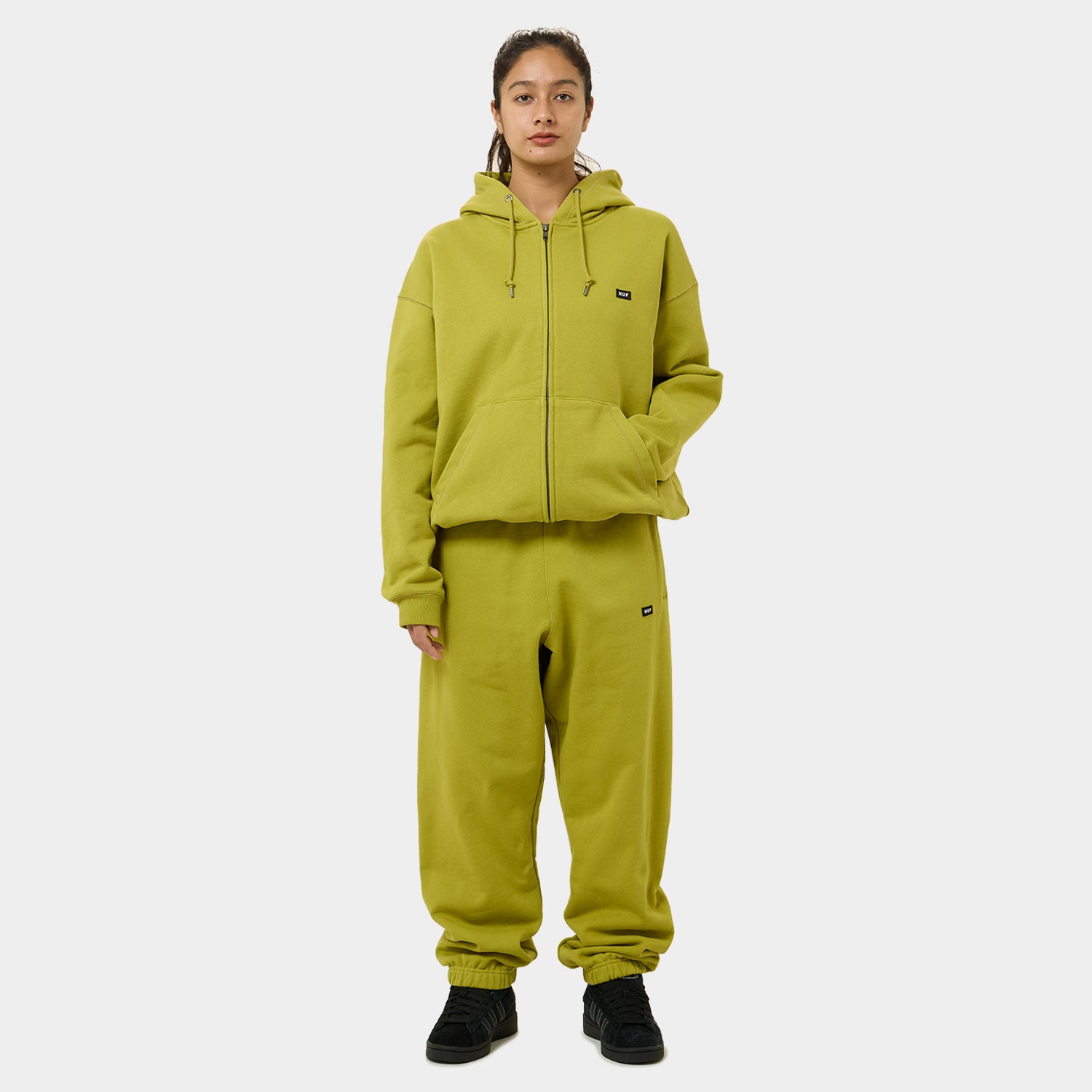 HUF (ハフ) Worldwide JP /HOODIES(パーカー)/ CLASSIC FLEECE FULL ZIP HOODIE商品 / MOSS