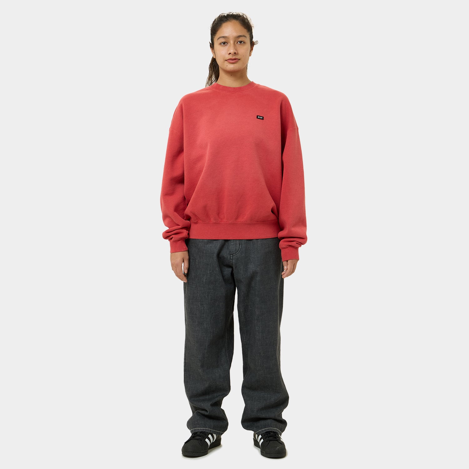 HUF (ハフ) Worldwide JP /SWEATSHIRTS(スウェットシャツ)/ CLASSIC FLEECE CREW商品 / RED