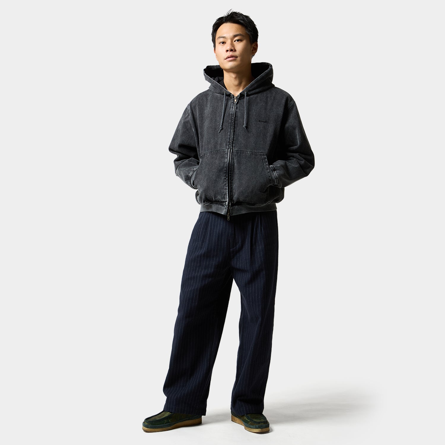 HUF (ハフ) Worldwide JP /HOODIES(パーカー)/ HUF eightynine WASHED FULL ZIP HOODIE商品 / PURPLE