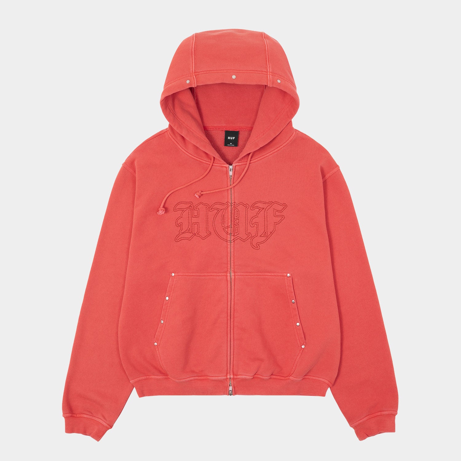 HUF (ハフ) Worldwide JP /HOODIES(パーカー)/ STUDDED FULL ZIP HOODIE商品 / BLACK