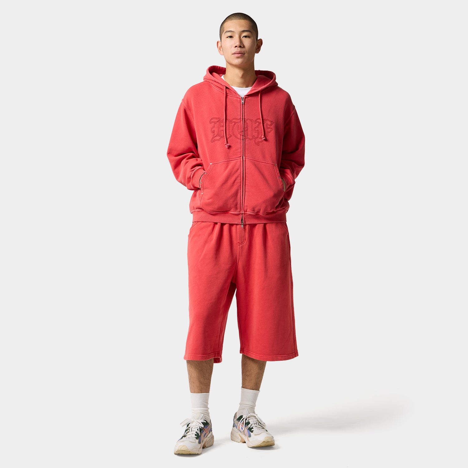 HUF (ハフ) Worldwide JP /HOODIES(パーカー)/ STUDDED FULL ZIP HOODIE商品 / BLACK