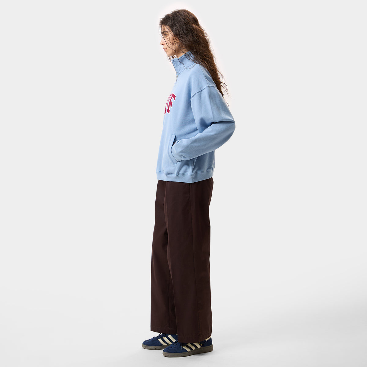 HUF (ハフ) Worldwide JP /SWEATSHIRTS(スウェットシャツ)/ CLASSIC ARCH HALF ZIP TOP商品 / LT BLUE