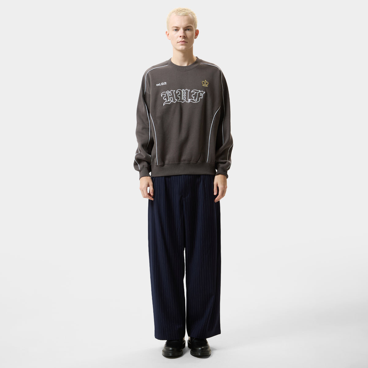 HUF (ハフ) Worldwide JP /SWEATSHIRTS(スウェットシャツ)/ HARD LUXE CREW商品 / BLACK