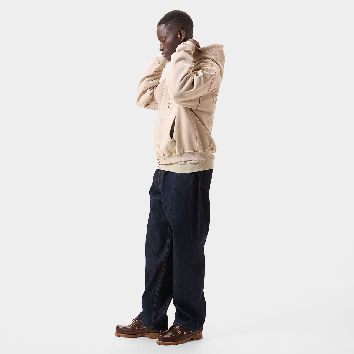 HUF (ハフ) Worldwide JP /HOODIES(パーカー)/ INTERNATIONAL LUXURY FULL ZIP HOODIE商品 / NAVY