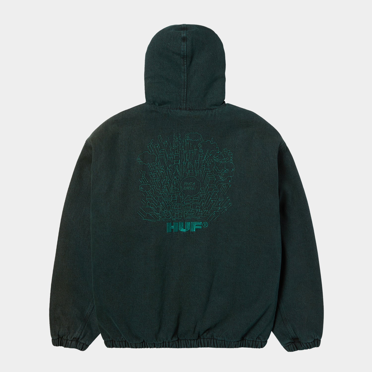 HUF (ハフ) Worldwide JP /JACKETS(ジャケット)/ WHAT A JUNGLE DENIM WORK JACKET商品 / EVERGREEN