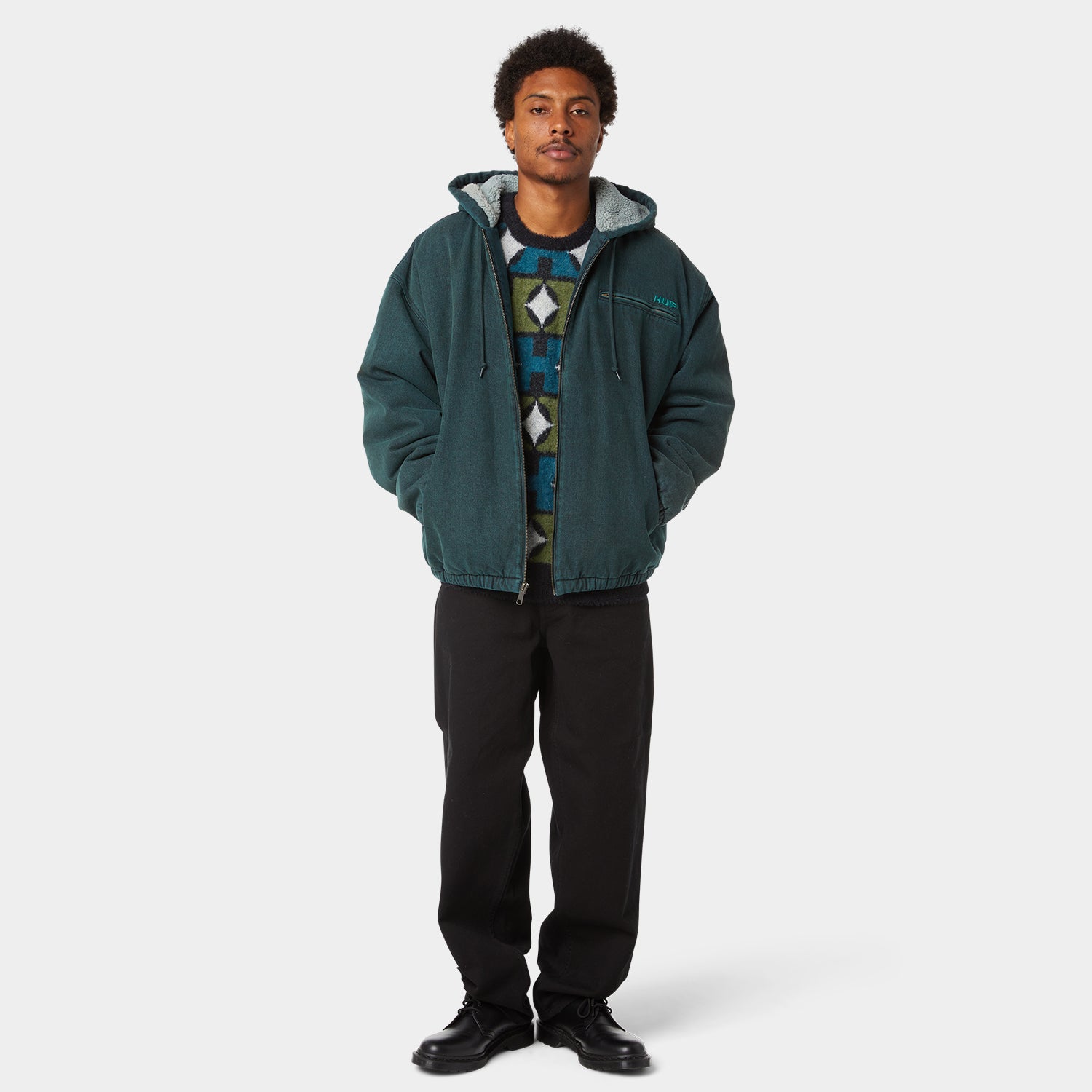 HUF (ハフ) Worldwide JP /JACKETS(ジャケット)/ WHAT A JUNGLE DENIM WORK JACKET商品 / EVERGREEN