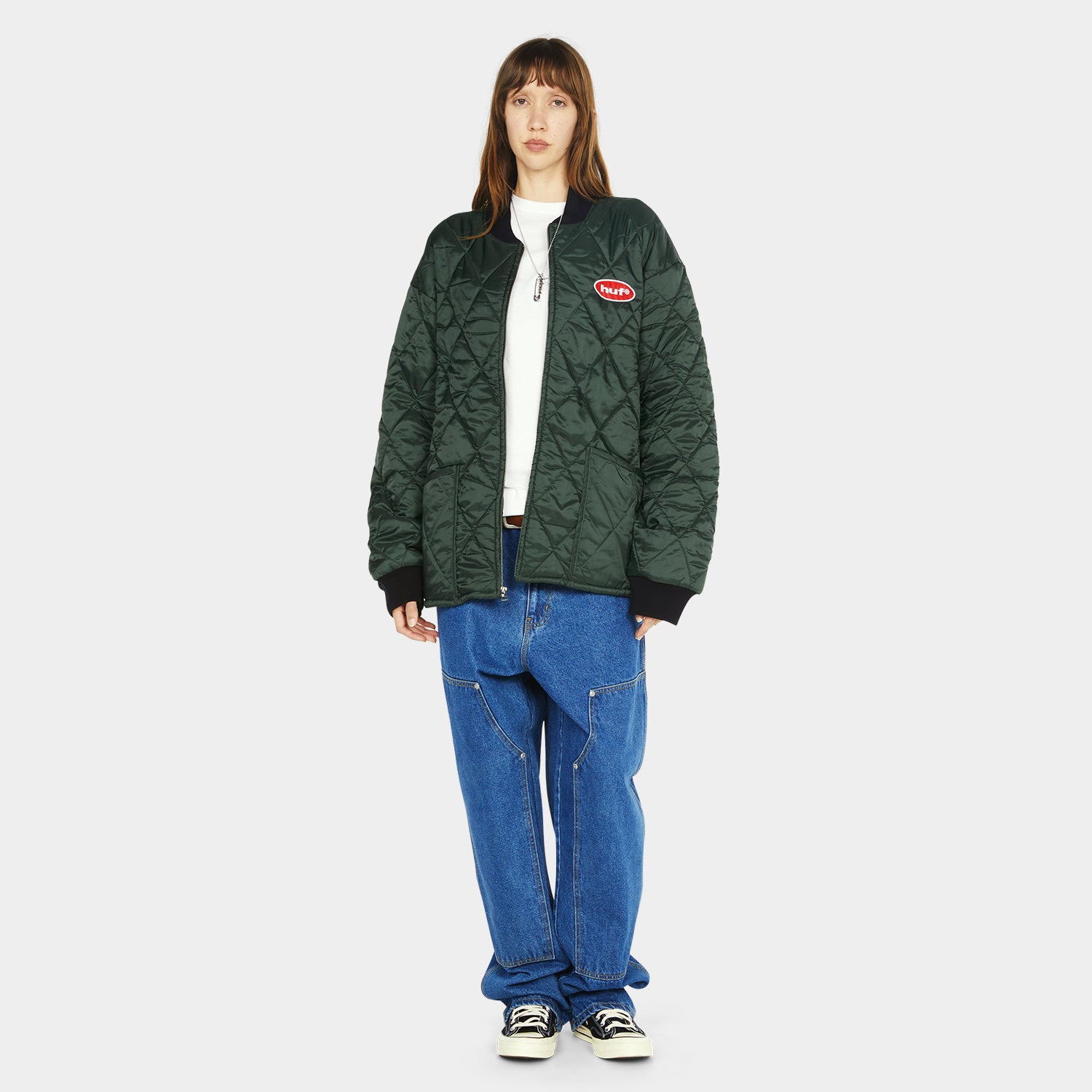 HUF (ハフ) Worldwide JP /JACKETS(ジャケット)/ DISNEY | HUF MICKEY QUILTED WORK JACKET商品 / FOREST GREEN