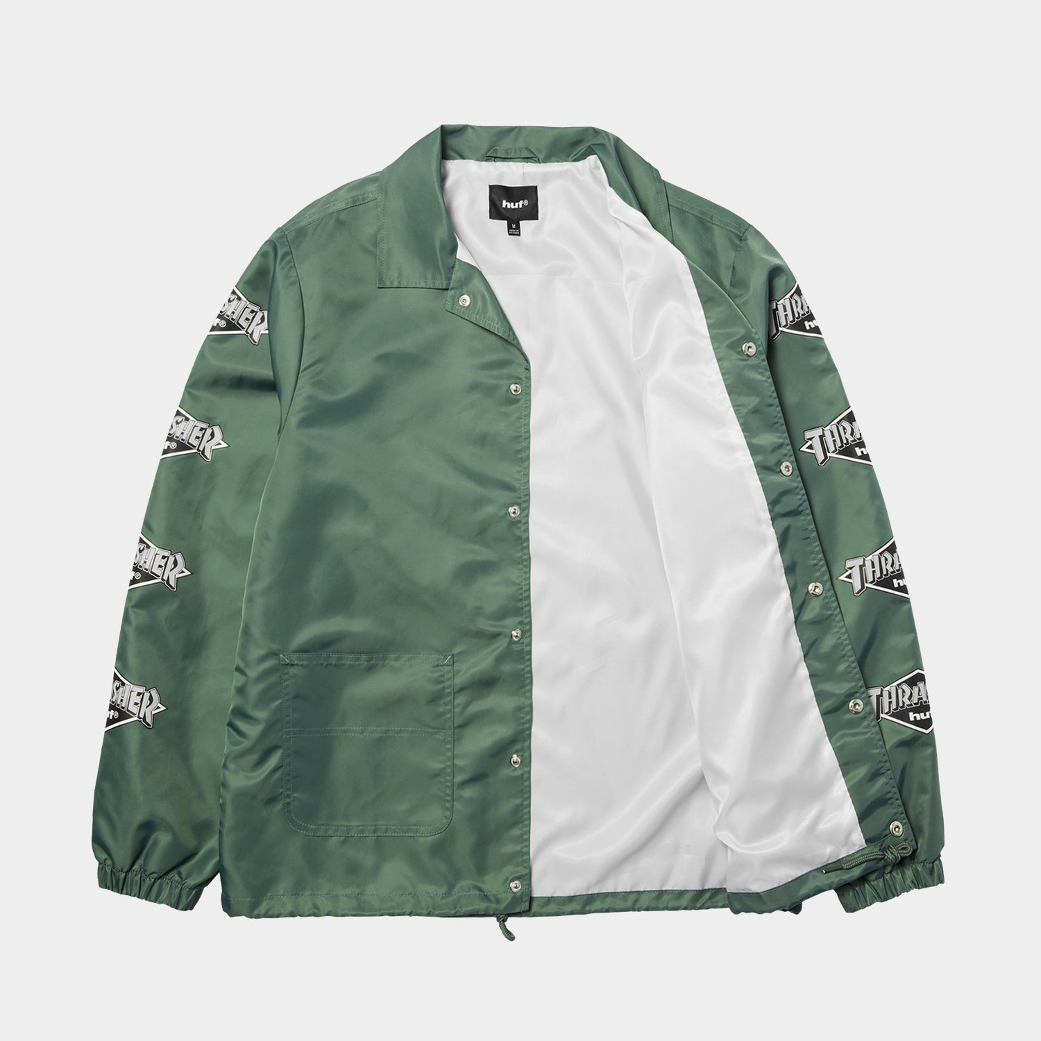 HUF (ハフ) Worldwide JP /JACKETS(ジャケット)/ HUF X THRASHER LOGO JACKET商品 / FOREST GREEN