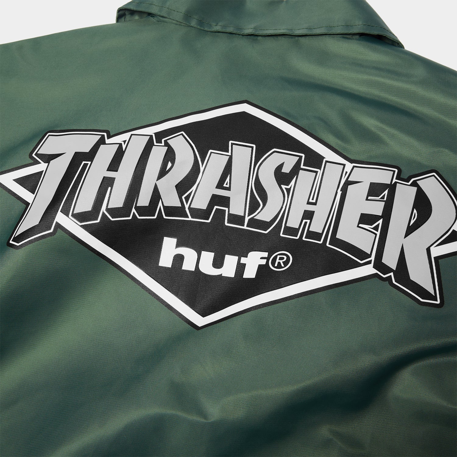 HUF (ハフ) Worldwide JP /JACKETS(ジャケット)/ HUF X THRASHER LOGO JACKET商品 / FOREST GREEN